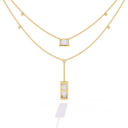 Zeromakin Elara Layered Drop Necklace