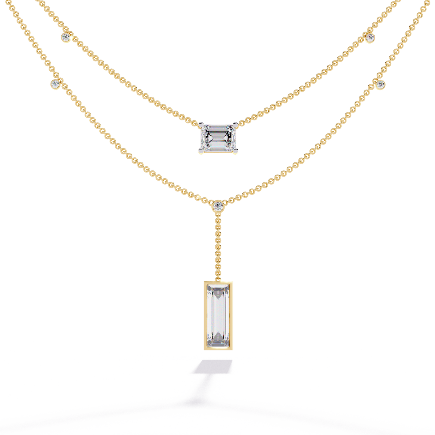 Zeromakin Elara Layered Drop Necklace