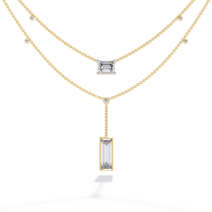 Zeromakin Elara Layered Drop Necklace