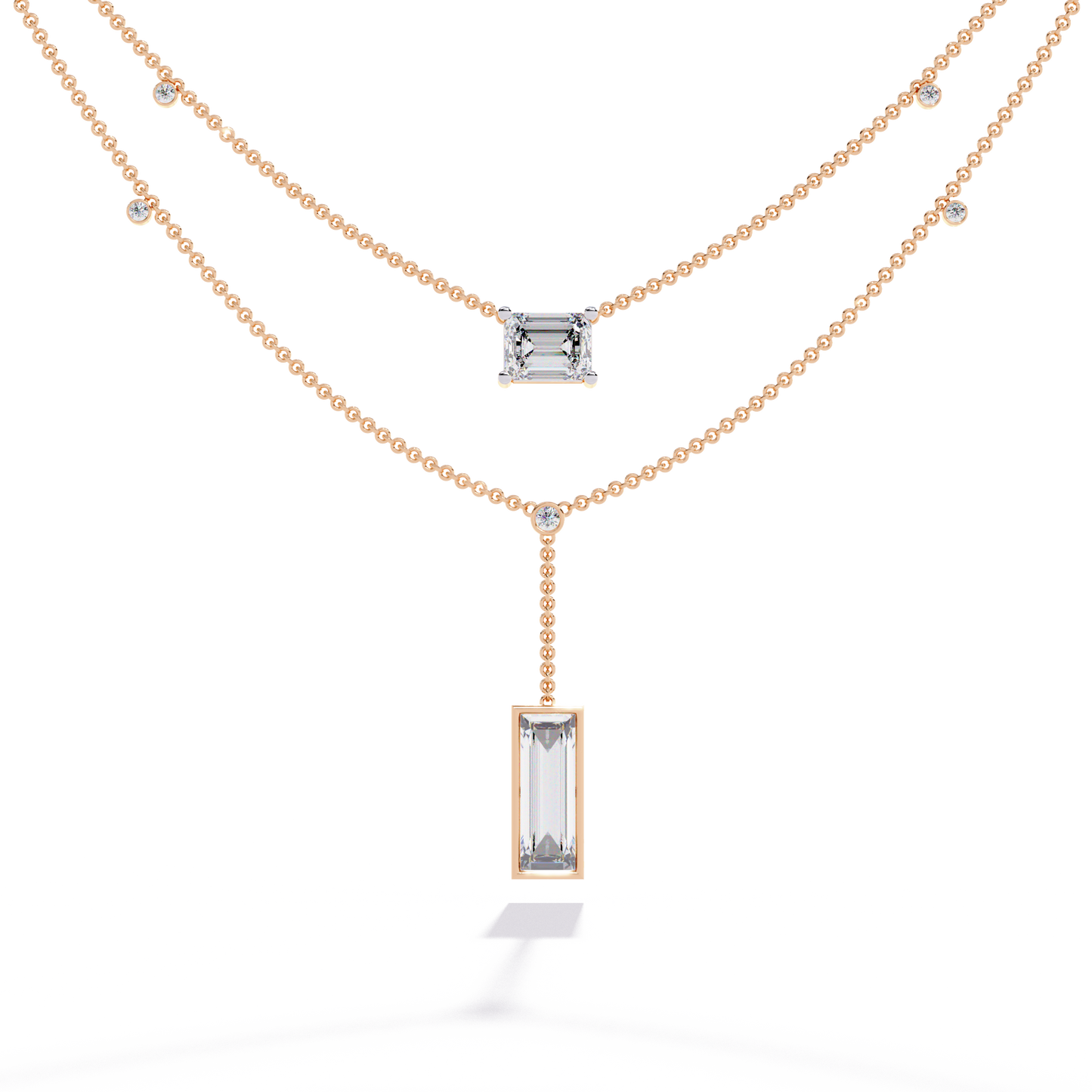 Zeromakin Elara Layered Drop Necklace