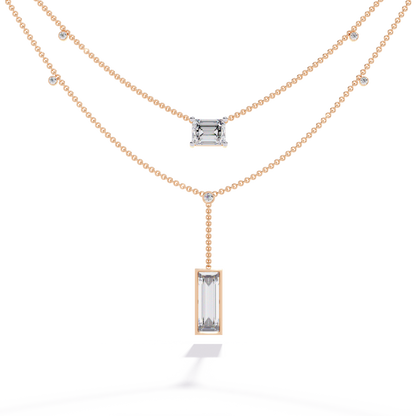 Zeromakin Elara Layered Drop Necklace