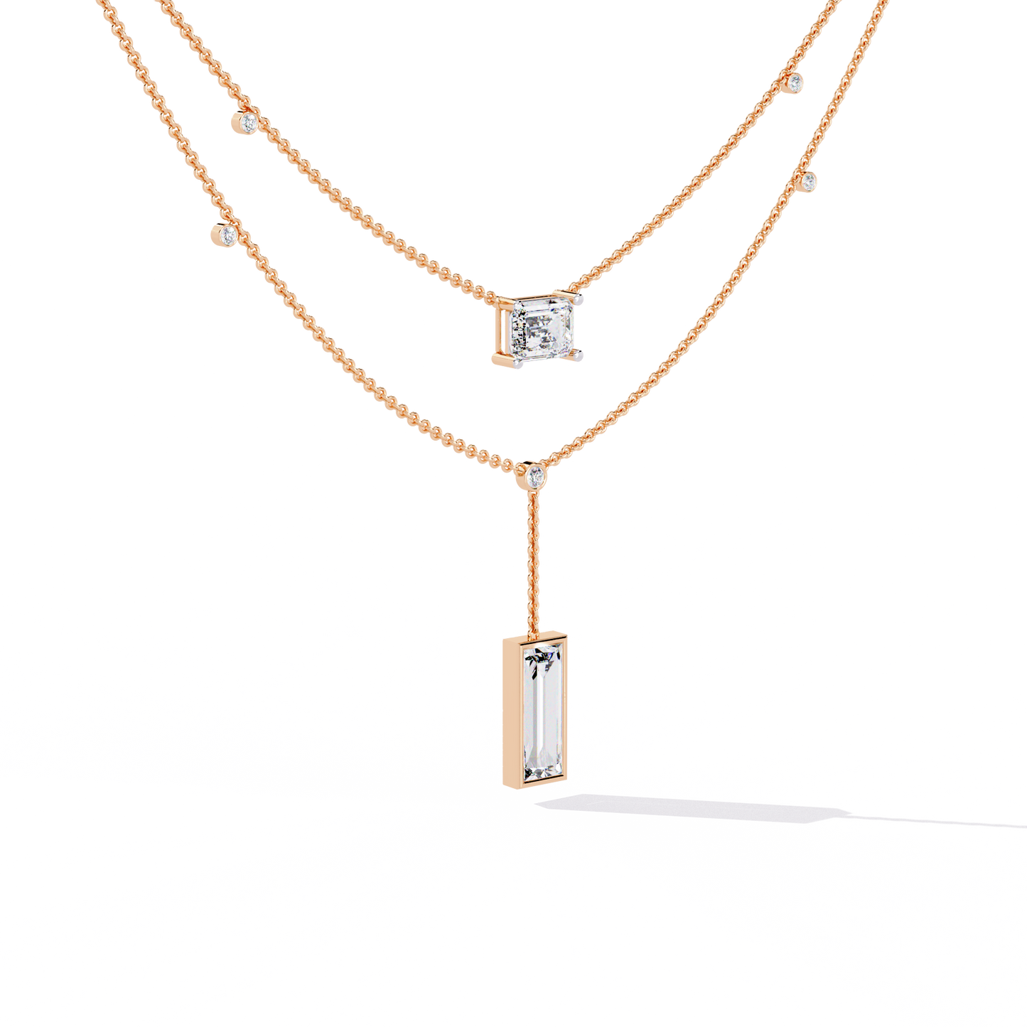 Zeromakin Elara Layered Drop Necklace