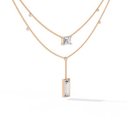 Zeromakin Elara Layered Drop Necklace