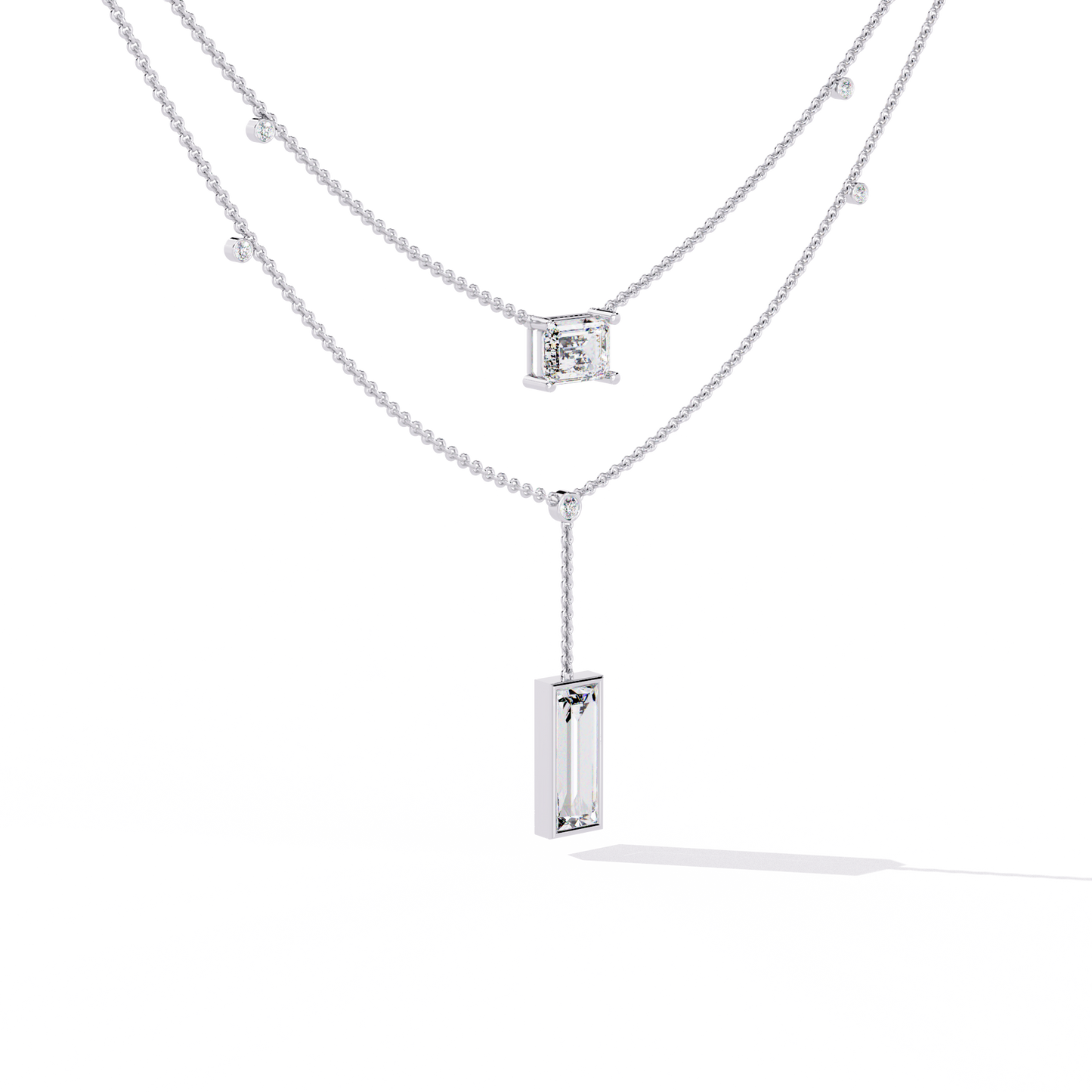 Zeromakin Elara Layered Drop Necklace