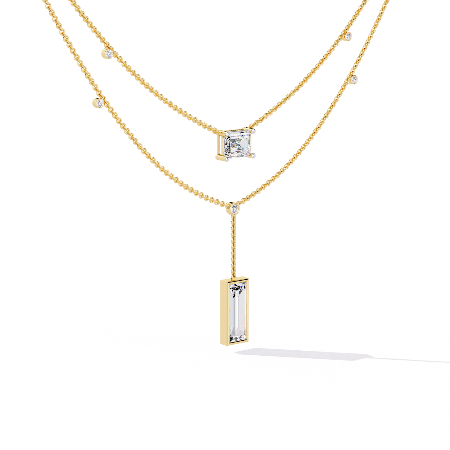 Zeromakin Elara Layered Drop Necklace