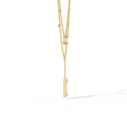 Zeromakin Elara Layered Drop Necklace
