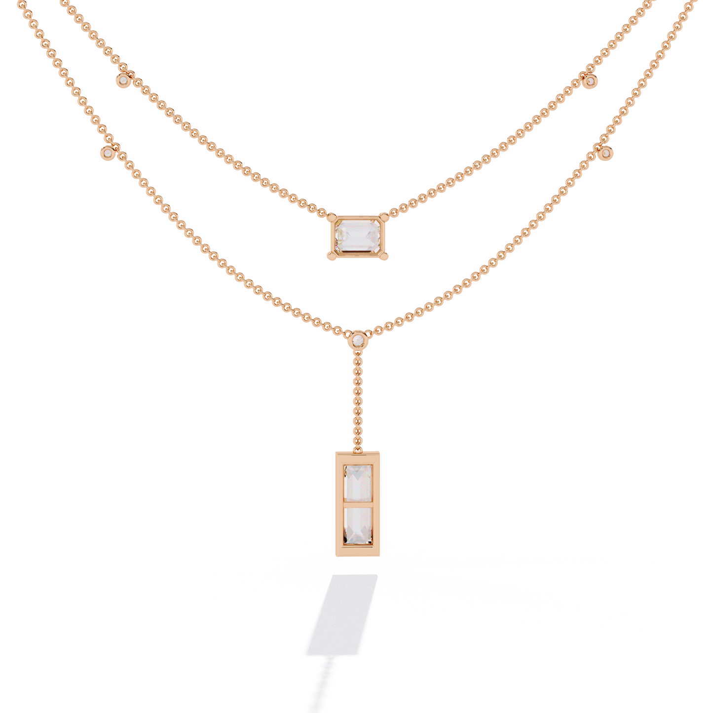 Zeromakin Elara Layered Drop Necklace