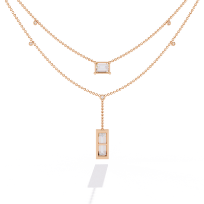 Zeromakin Elara Layered Drop Necklace