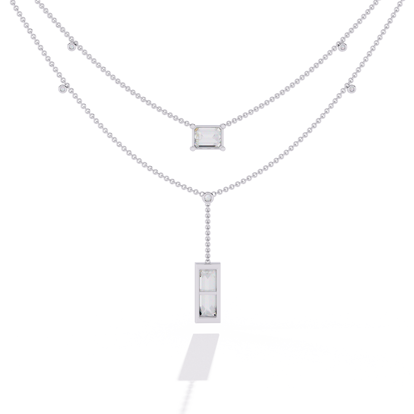 Zeromakin Elara Layered Drop Necklace
