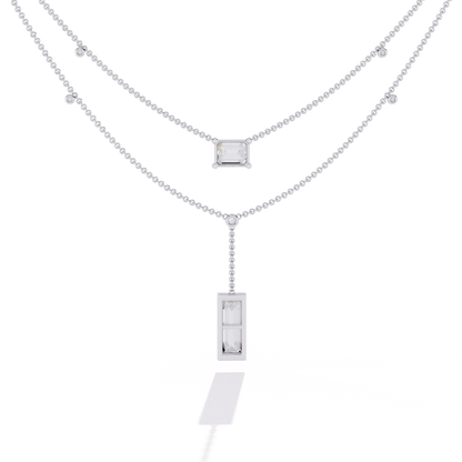 Zeromakin Elara Layered Drop Necklace