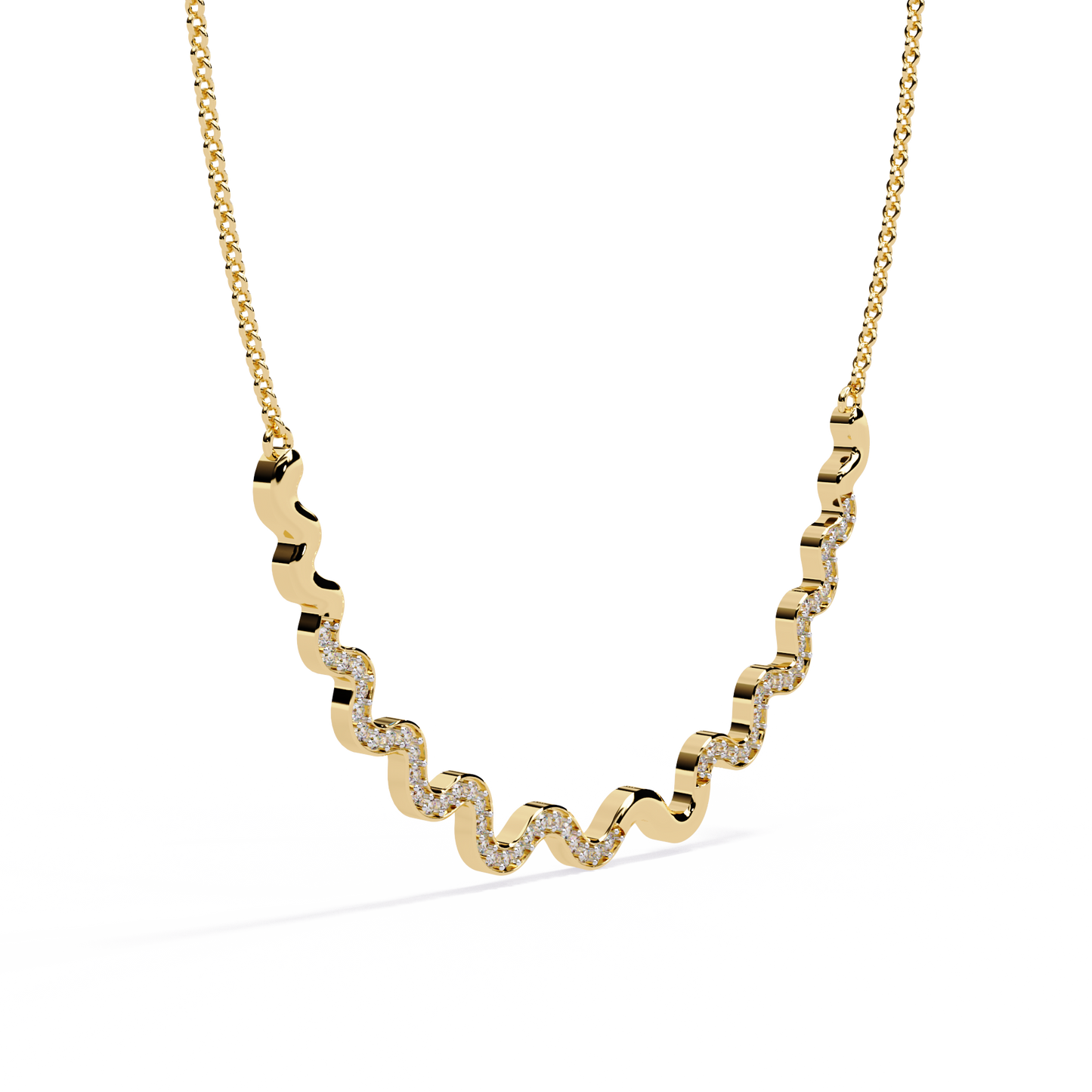 Serpentine Spark Curve Necklace
