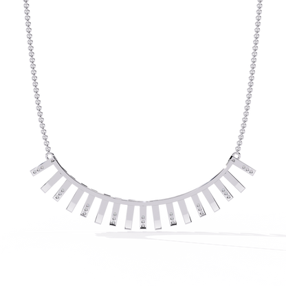 Graduated Bar Pavé Diamond Statement Necklace
