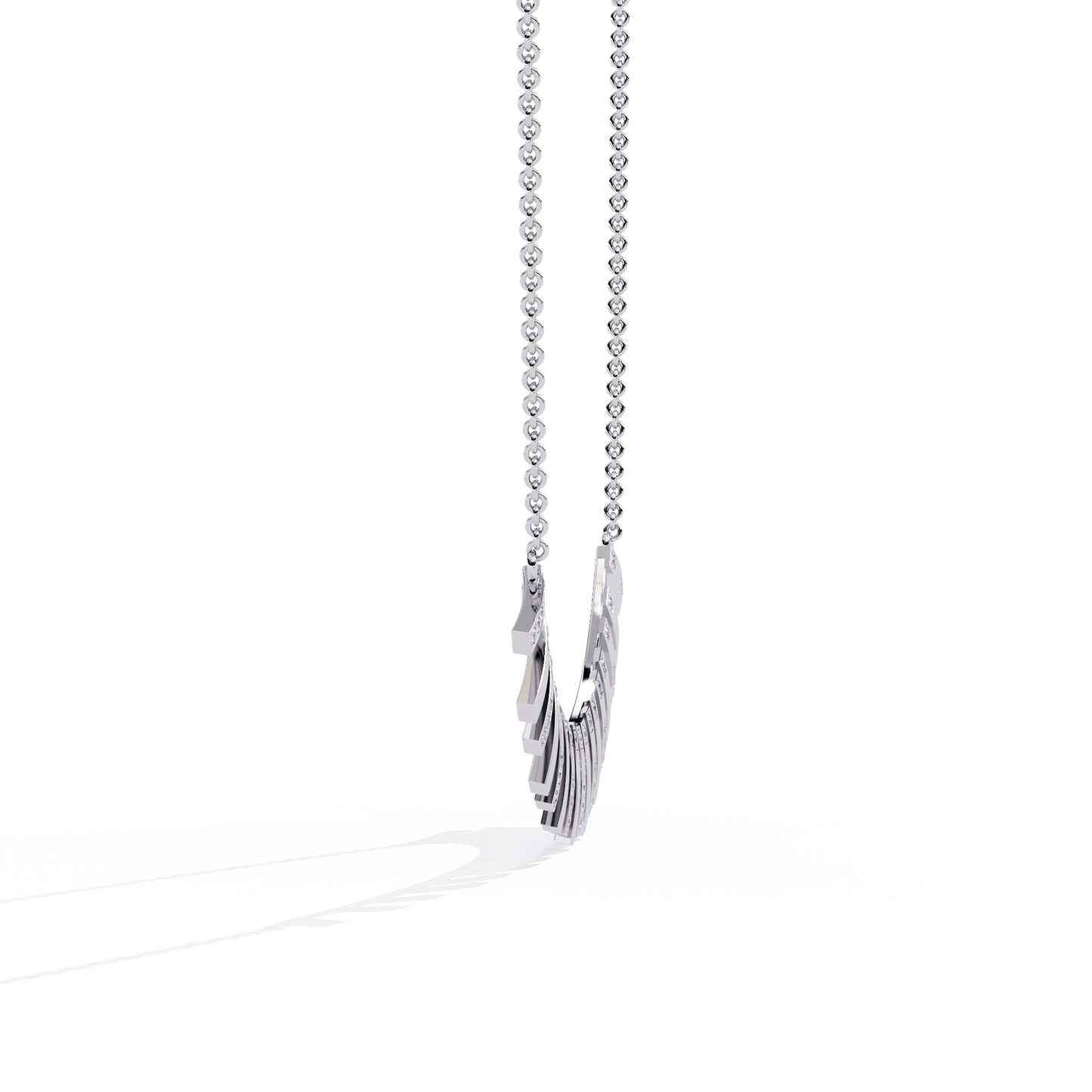 Graduated Bar Pavé Diamond Statement Necklace