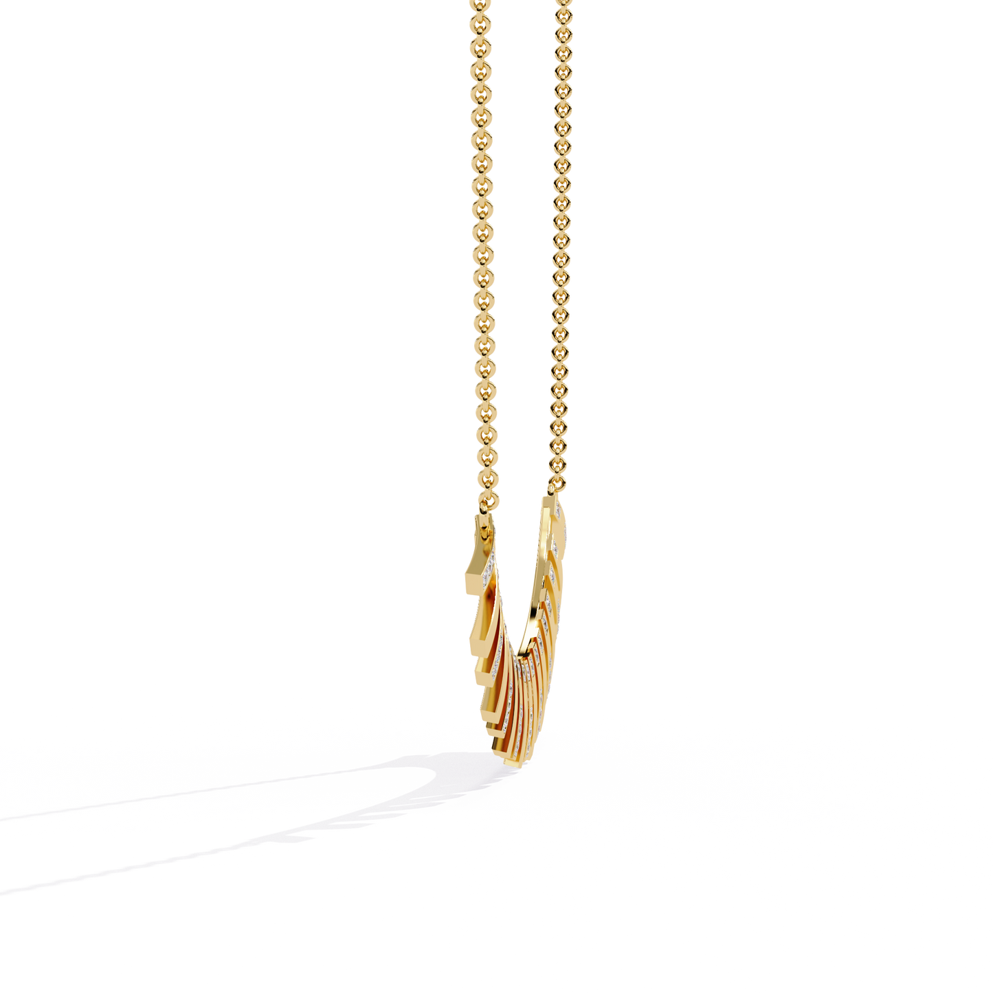 Graduated Bar Pavé Diamond Statement Necklace
