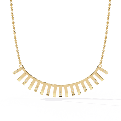Graduated Bar Pavé Diamond Statement Necklace