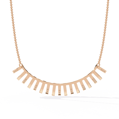 Graduated Bar Pavé Diamond Statement Necklace
