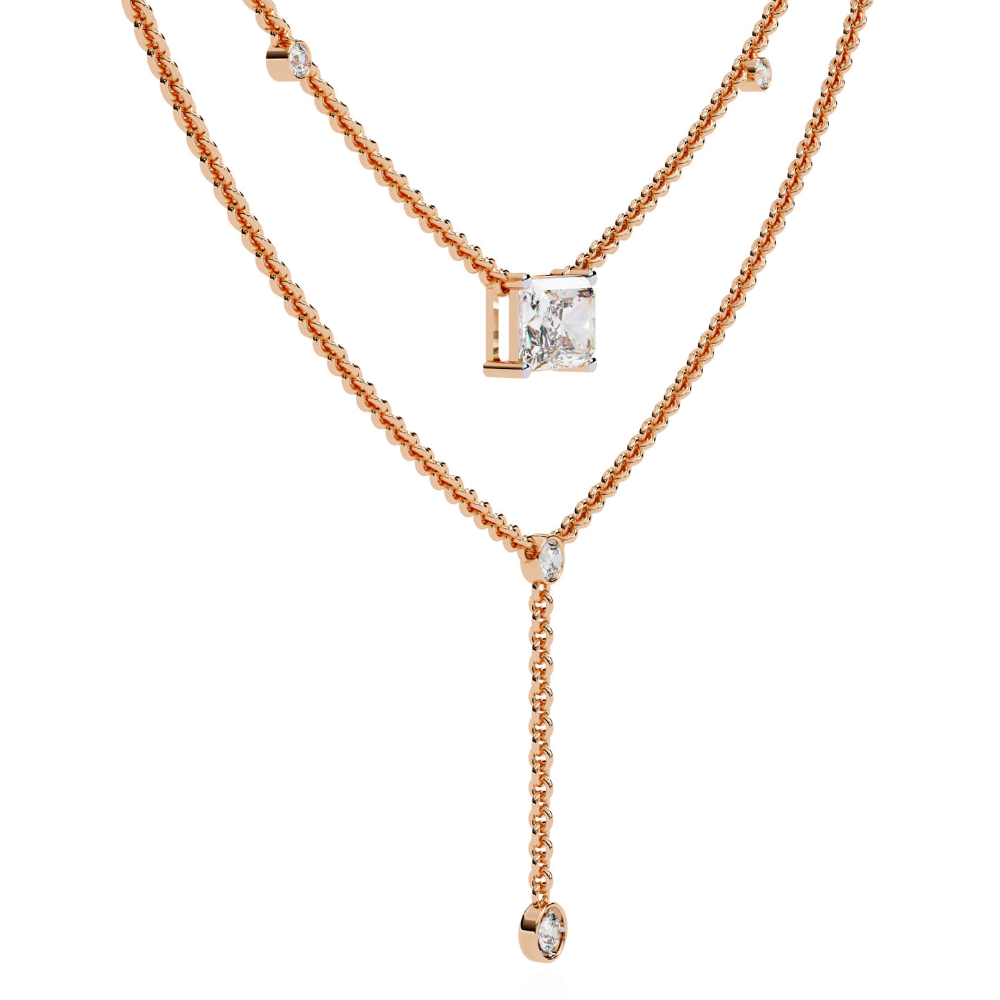 Aria Layered Diamond Necklace
