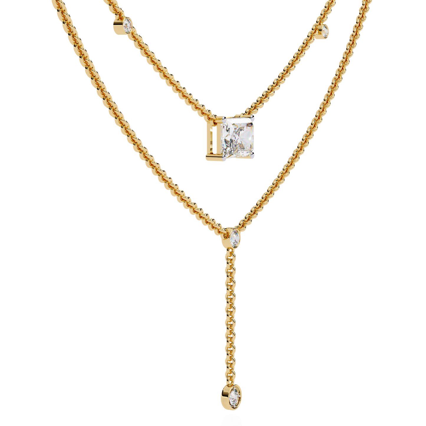 Aria Layered Diamond Necklace