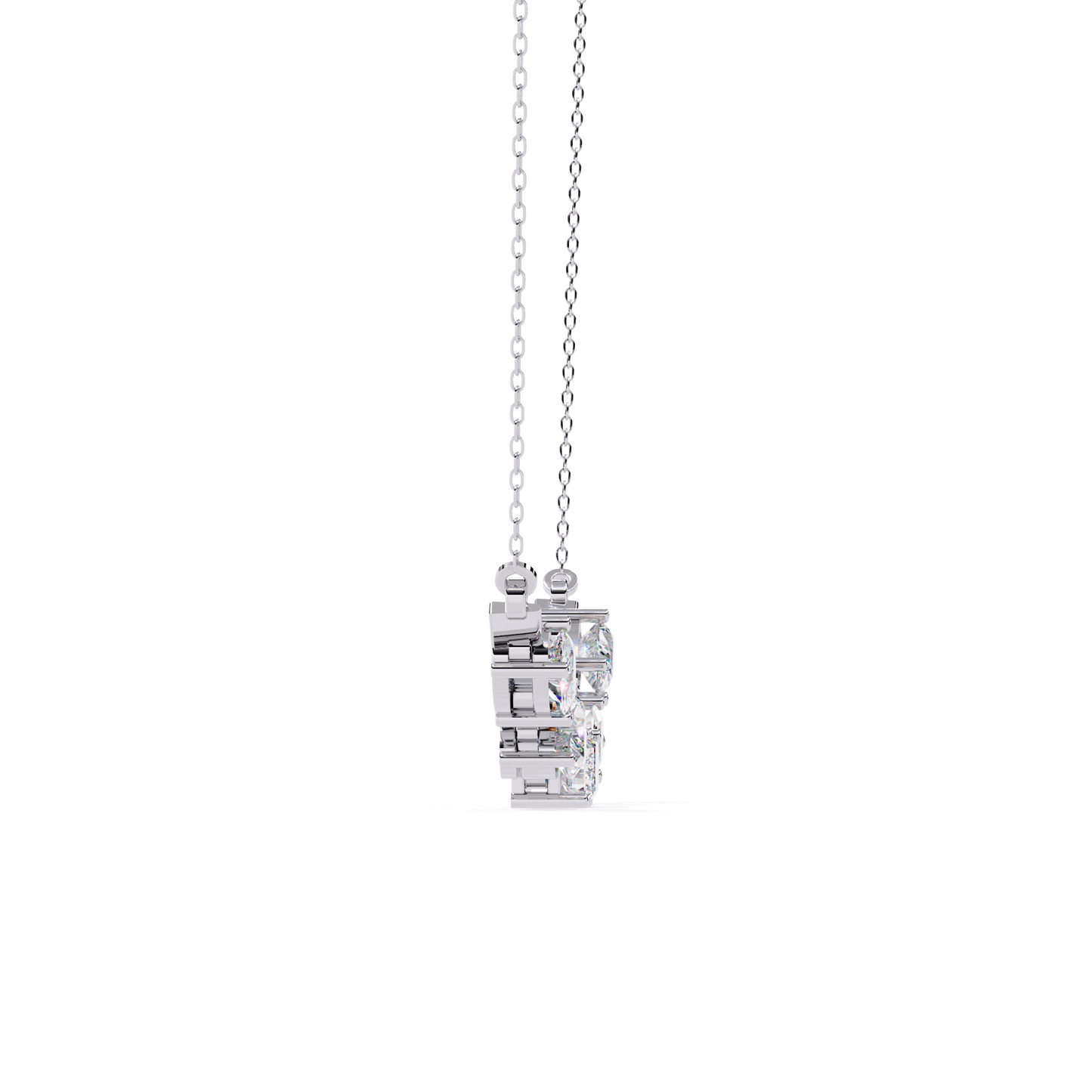 Aurora Multi-Cut Diamond Bar Necklace
