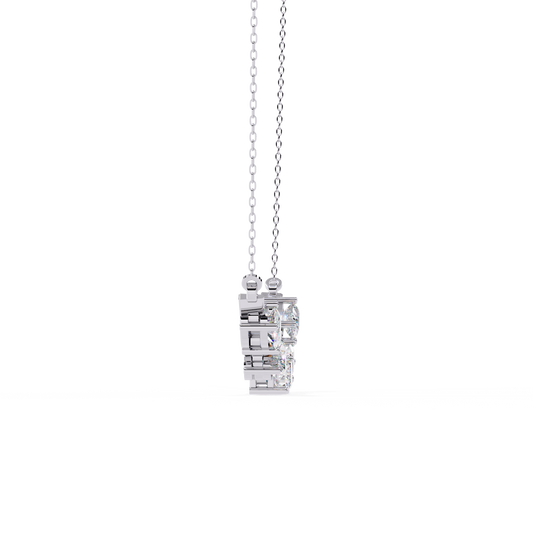 Aurora Multi-Cut Diamond Bar Necklace
