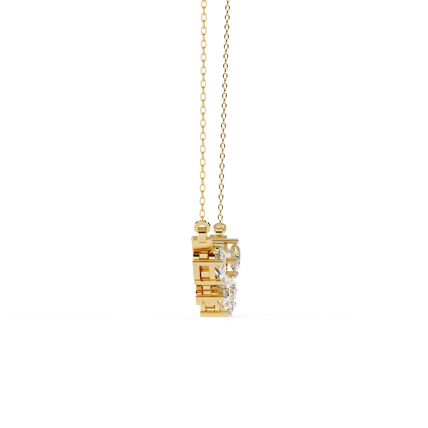 Aurora Multi-Cut Diamond Bar Necklace