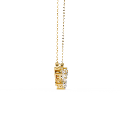 Aurora Multi-Cut Diamond Bar Necklace