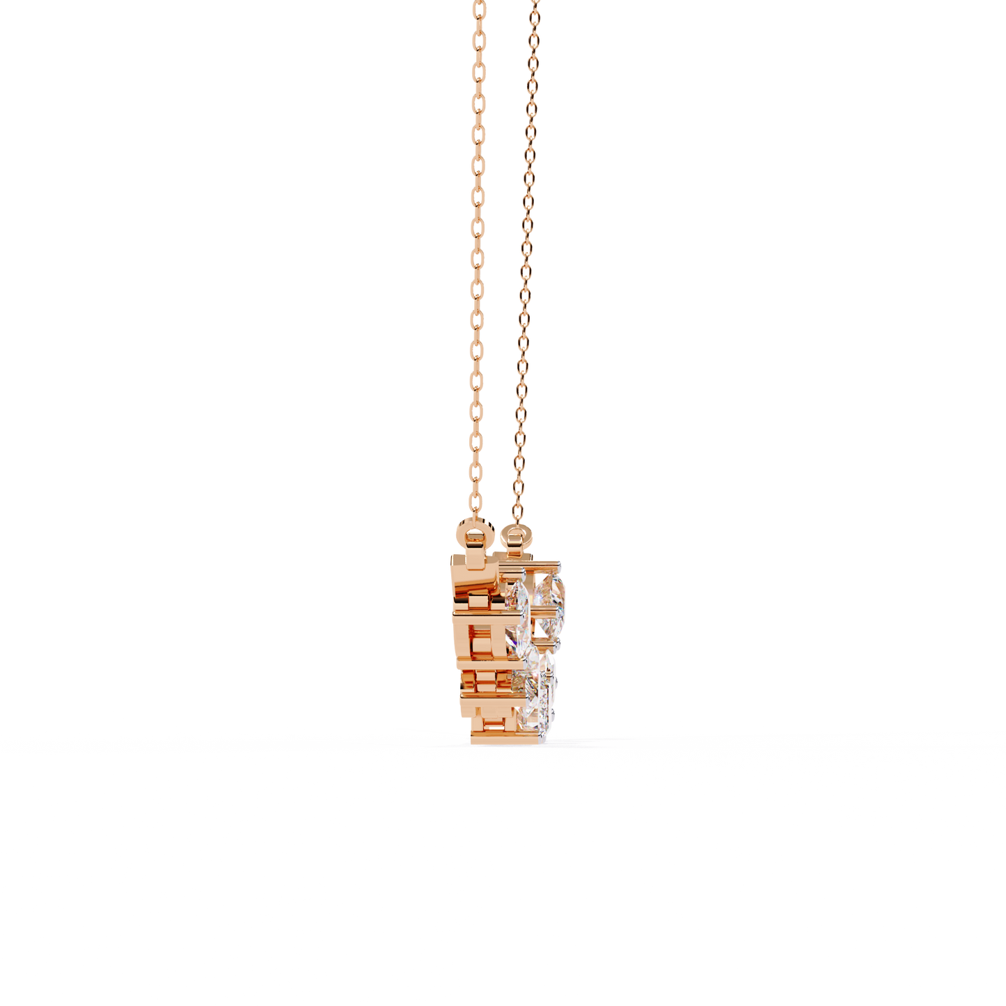 Aurora Multi-Cut Diamond Bar Necklace