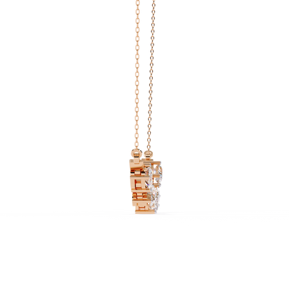 Aurora Multi-Cut Diamond Bar Necklace