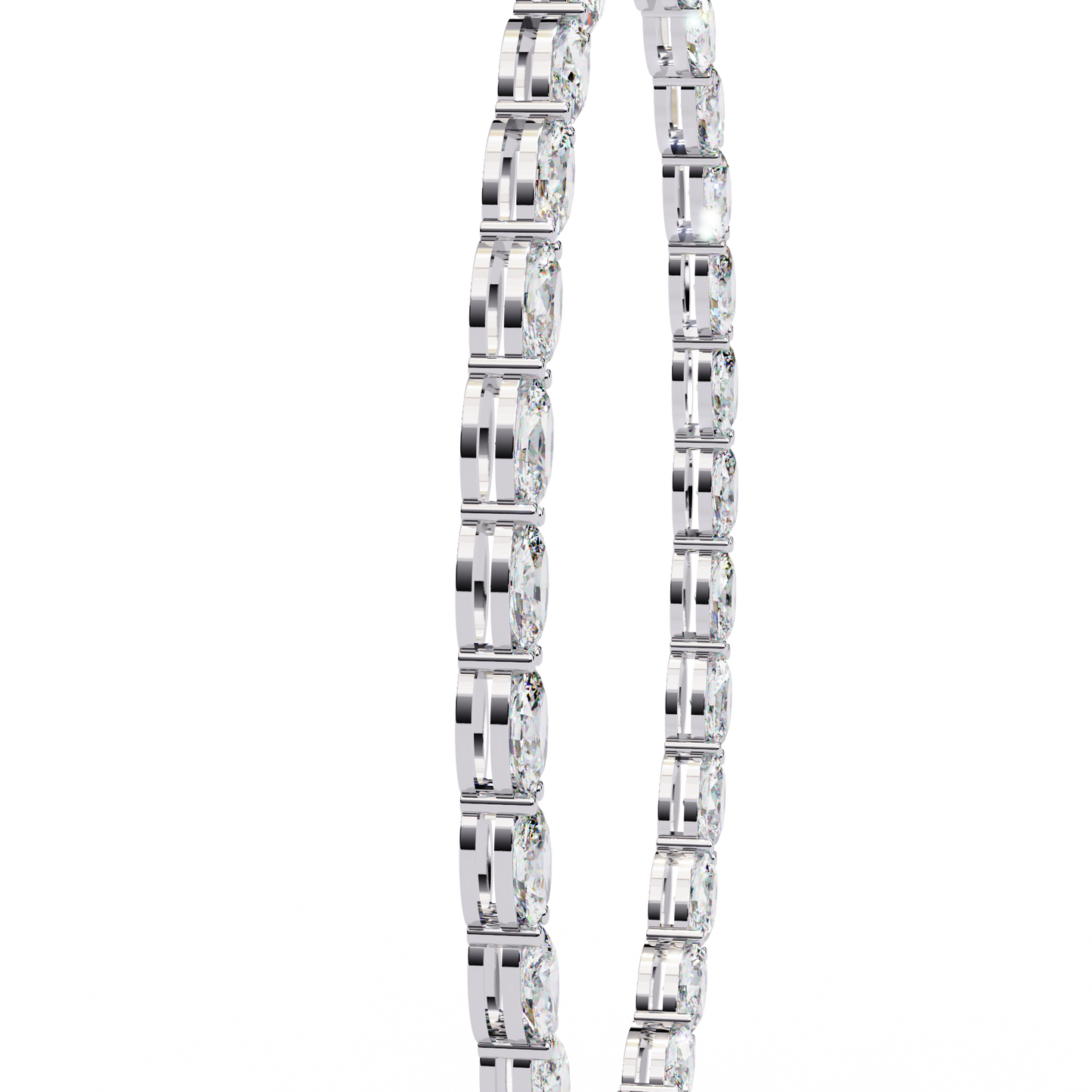 Zeromakin Ovalis Tennis Necklace