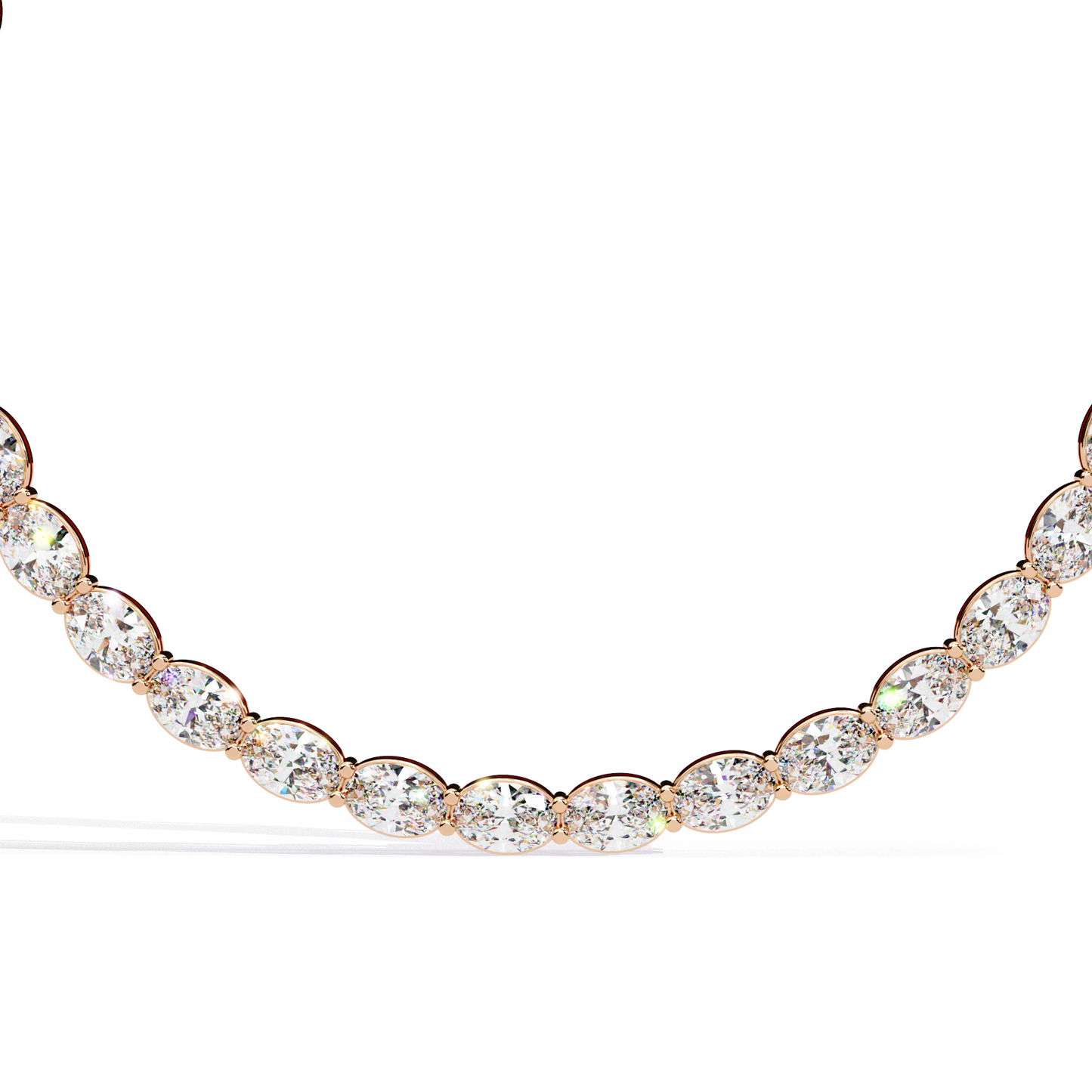 Zeromakin Ovalis Tennis Necklace