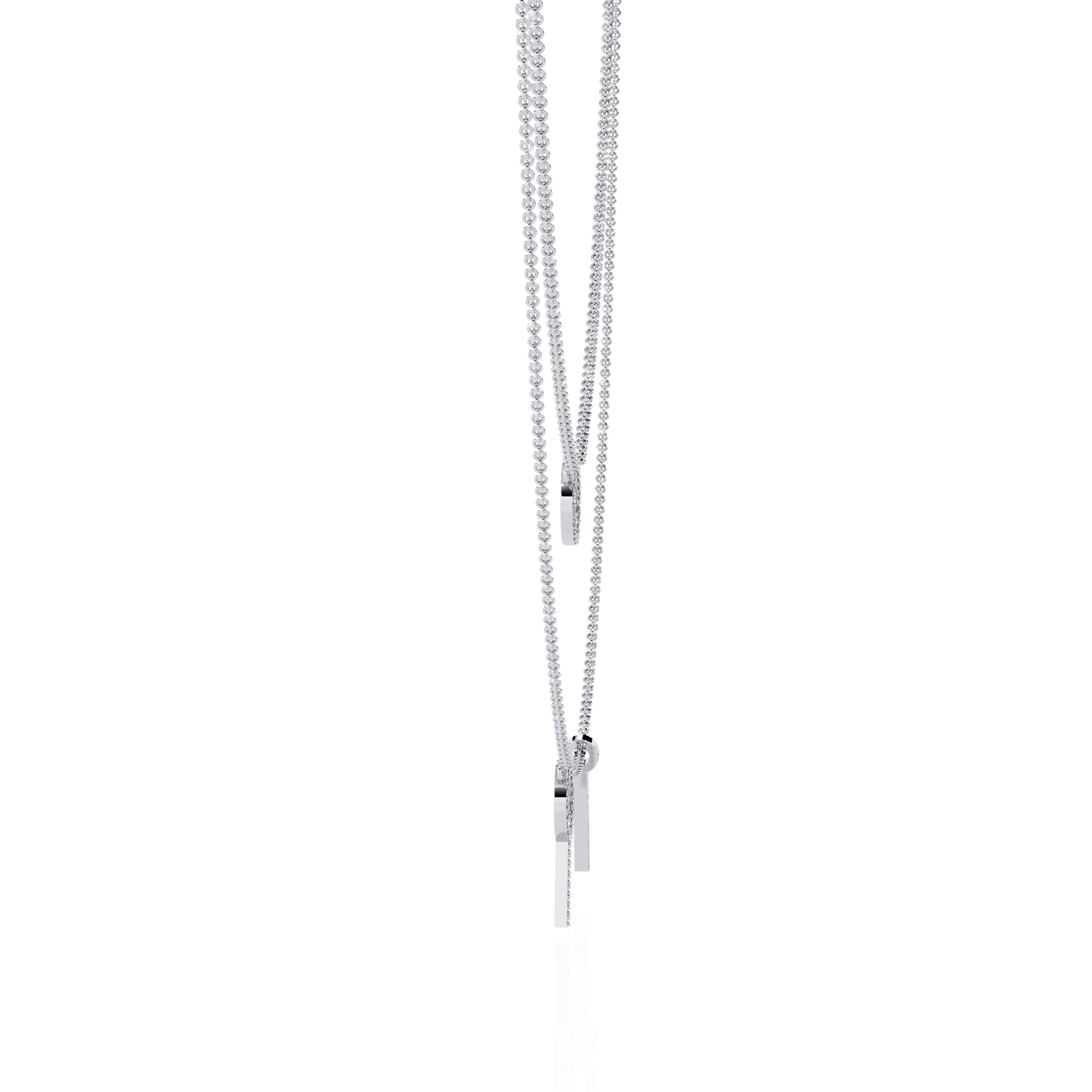 Celestial Duo Circle Diamond Necklace