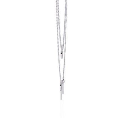 Celestial Duo Circle Diamond Necklace