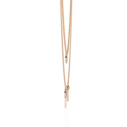 Celestial Duo Circle Diamond Necklace