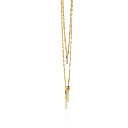Celestial Duo Circle Diamond Necklace
