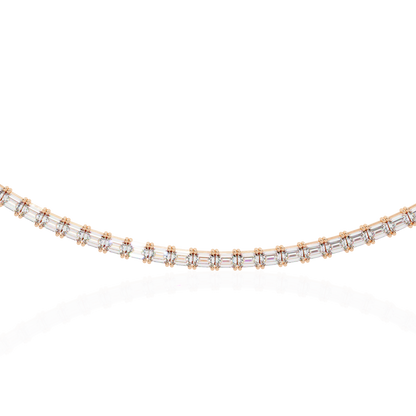 Echelon Baguette Diamond Tennis Necklace