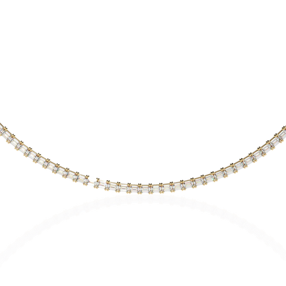 Echelon Baguette Diamond Tennis Necklace