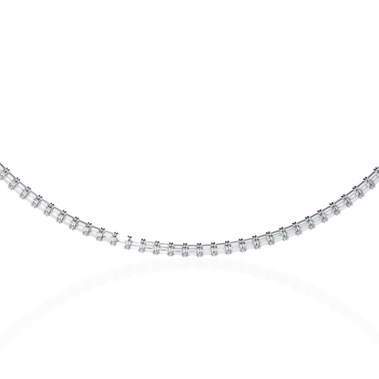 Echelon Baguette Diamond Tennis Necklace