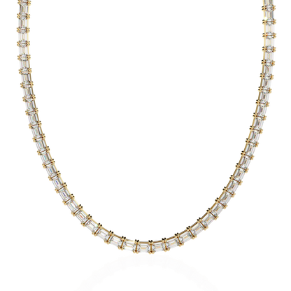 Echelon Baguette Diamond Tennis Necklace