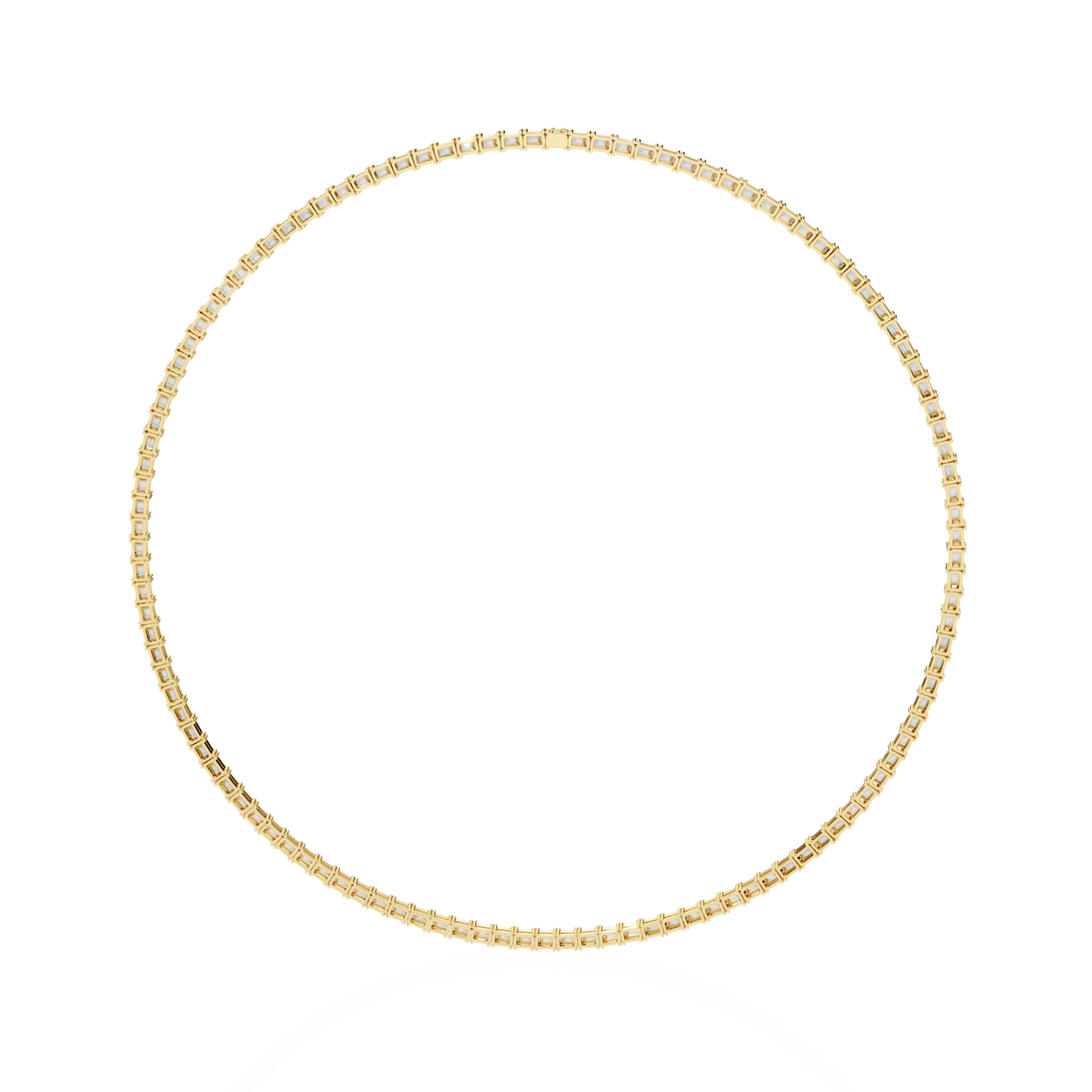 Echelon Baguette Diamond Tennis Necklace