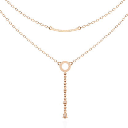 Liora Circle Drop Layered Necklace