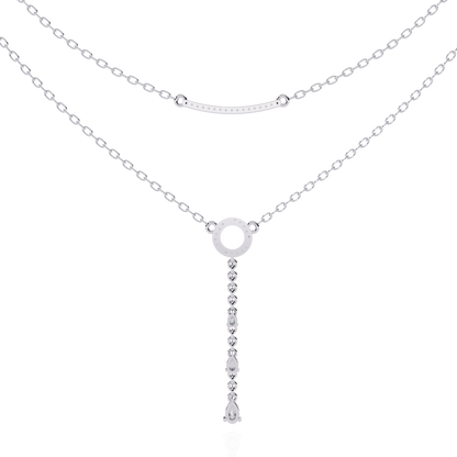 Liora Circle Drop Layered Necklace