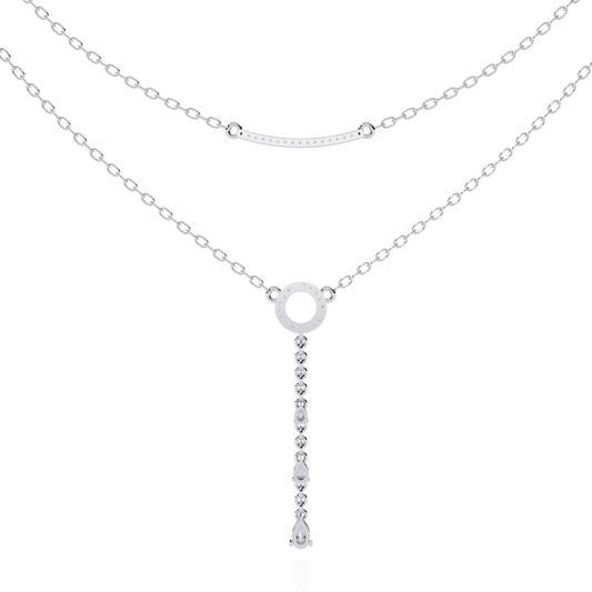 Liora Circle Drop Layered Necklace