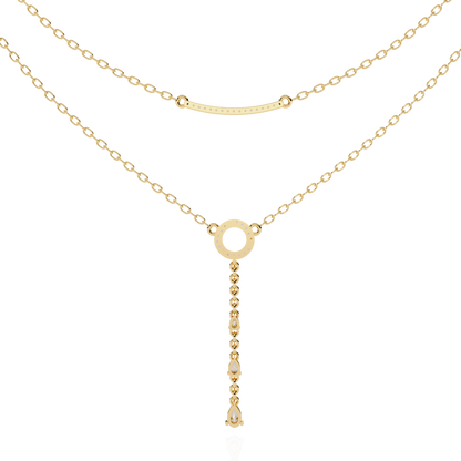 Liora Circle Drop Layered Necklace