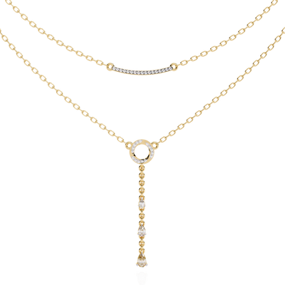 Liora Circle Drop Layered Necklace