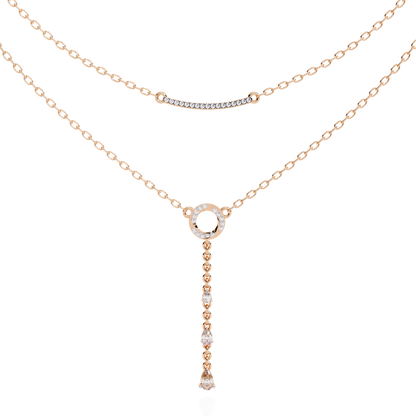 Liora Circle Drop Layered Necklace