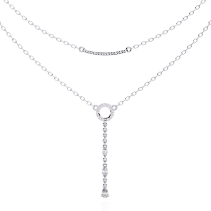 Liora Circle Drop Layered Necklace