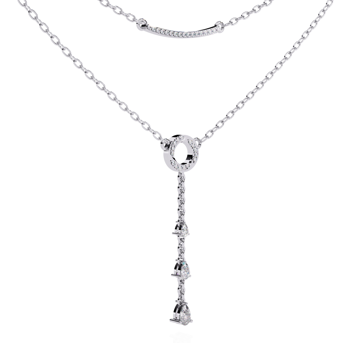 Liora Circle Drop Layered Necklace