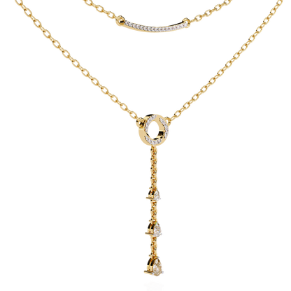 Liora Circle Drop Layered Necklace
