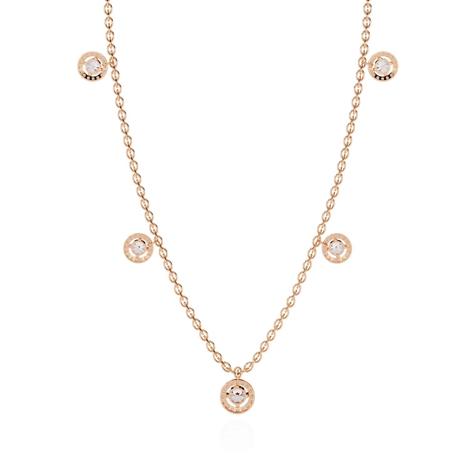 Celeste Halo Charm Necklace