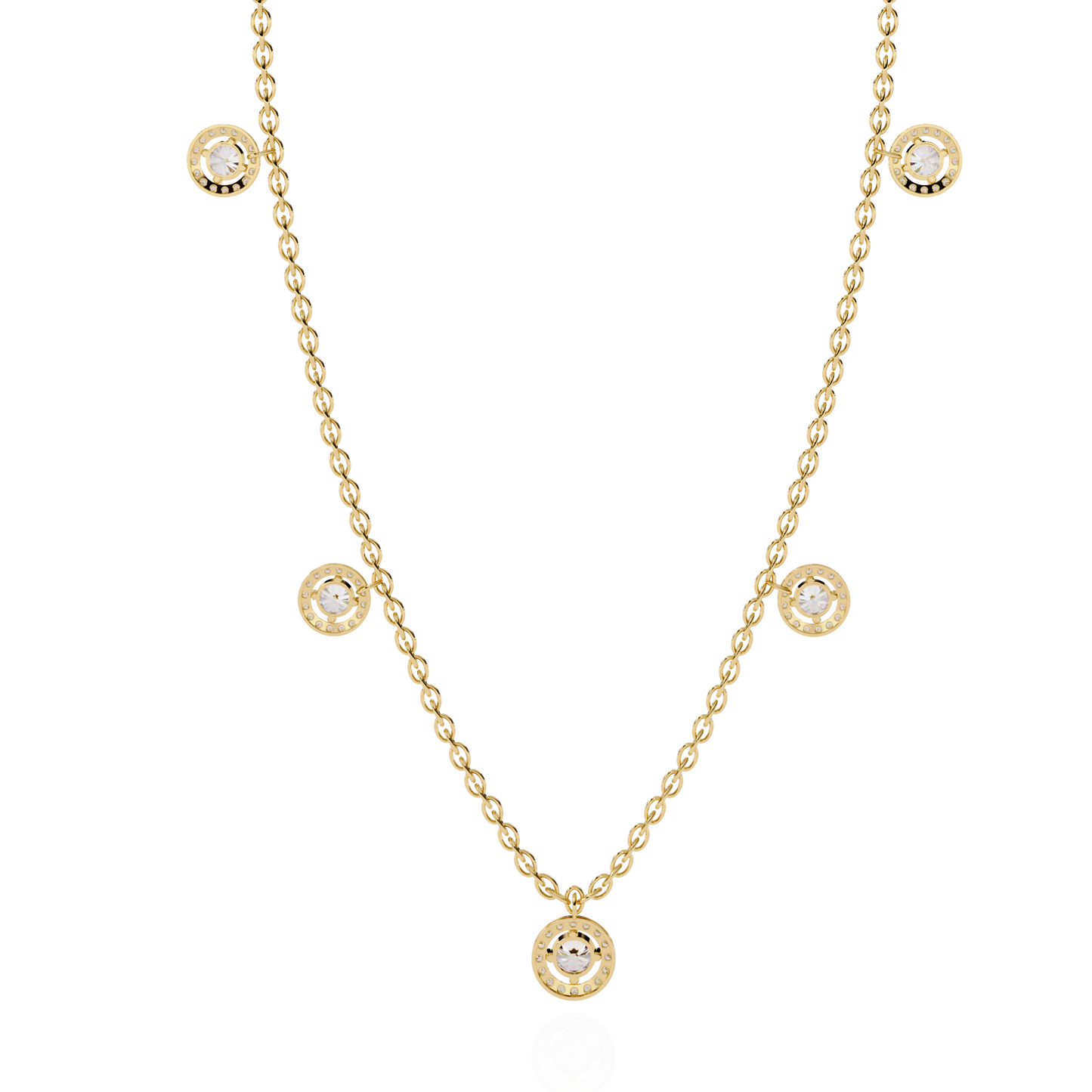 Celeste Halo Charm Necklace